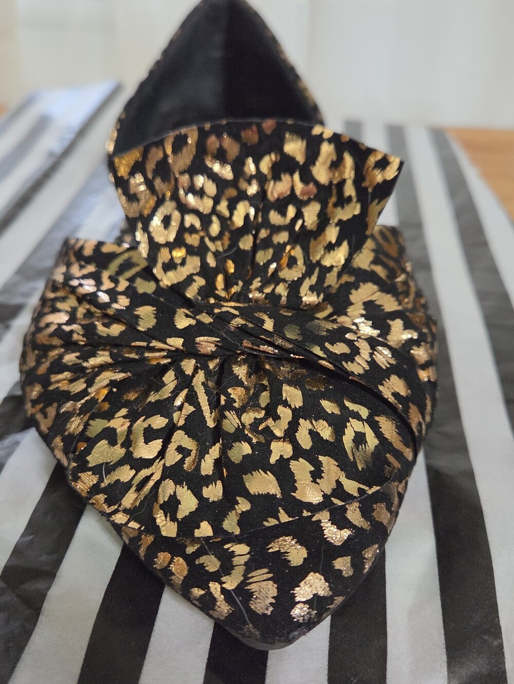 Torrid Black Flats with Gold Metallic Leopard Print - Picture 3 of 6